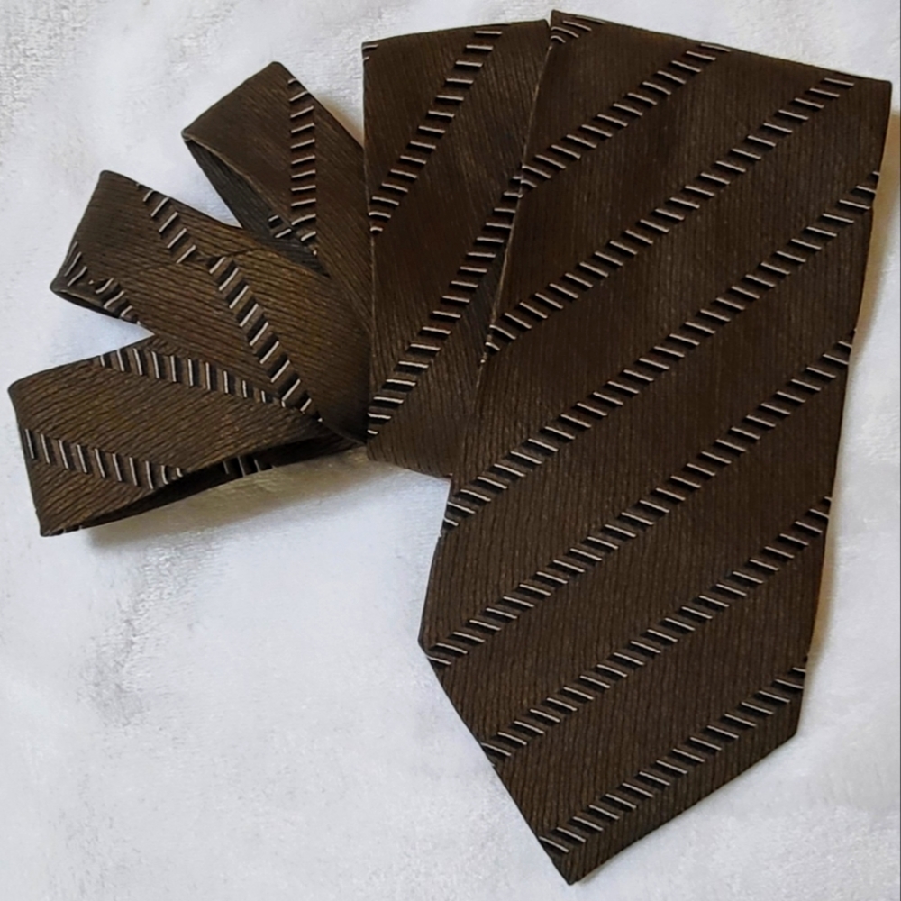 Georgio Armani Silk Tie Brown Cravatte